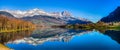 Aravis Range and Lac du Passy, France I Royalty Free Stock Photo