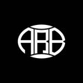 ARB abstract monogram circle logo design on black background. ARB Unique creative initials letter logo..ARB abstract monogram Royalty Free Stock Photo