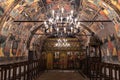 Ancient murals inside the Nativity of.Christ church, 16th - 17th century. Arbanasi, Bulgaria