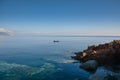 Arbatax with the known red porphyry rocks, Italy