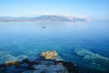 Arbatax with the known red porphyry rocks, Italy