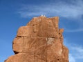 Arbatax with the known red porphyry rocks, Sardinia Royalty Free Stock Photo