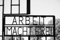 Arbeit macht frei, Sachsenhausen concentration camp in Berlin Royalty Free Stock Photo