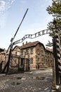 Arbeit macht frei sign in Auschwitz I concentration camp, Oswiecim, Poland Royalty Free Stock Photo