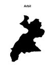 Arbil outline map Royalty Free Stock Photo