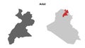 Arbil outline map Royalty Free Stock Photo