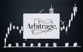 Illustration of the word arbitrage Royalty Free Stock Photo