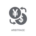 Arbitrage icon. Trendy Arbitrage logo concept on white background from business collection Royalty Free Stock Photo