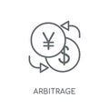 Arbitrage linear icon. Modern outline Arbitrage logo concept on