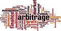 Arbitrage word cloud Royalty Free Stock Photo