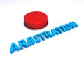 Arbitration button Royalty Free Stock Photo