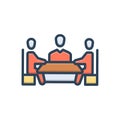 Color illustration icon for Arbitration, adjudication and mediation