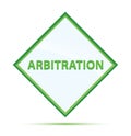 Arbitration modern abstract green diamond button