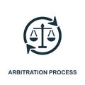 Arbitration Process icon. Simple illustration from digital law collection. Creative Arbitration Process icon for web