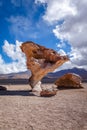 Arbol de Piedra in Siloli desert, sud Lipez reserva, Bolivia Royalty Free Stock Photo