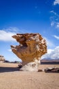 Arbol de Piedra in Siloli desert, sud Lipez reserva, Bolivia Royalty Free Stock Photo