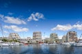 Arbor and boats at La grande Motte city