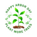 National Arbor Day Vector illustration. Symbol of arboriculture Royalty Free Stock Photo