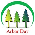 Arbor Day Logo Illustration