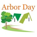 Arbor Day Logo Illustration