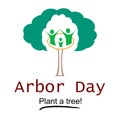 Arbor Day Logo Illustration Royalty Free Stock Photo