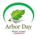 Arbor Day Logo Illustration Royalty Free Stock Photo