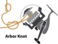 Arbor knot Marked diagram vector illustration clip-art image