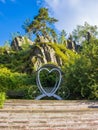 Arbor of love in the Altai mountains. Royalty Free Stock Photo