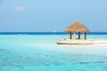 Arbor on Maldives beach Royalty Free Stock Photo