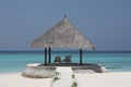 Arbor on Maldives beach Royalty Free Stock Photo