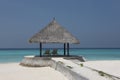 Arbor on Maldives beach Royalty Free Stock Photo
