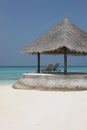 Arbor on Maldives beach Royalty Free Stock Photo