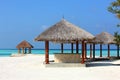 Arbor on Maldives beach Royalty Free Stock Photo
