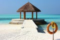 Arbor on Maldives beach Royalty Free Stock Photo