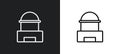 arbor outline icon in white and black colors. arbor flat vector icon from architecture and city collection for web, mobile apps