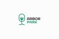 Arbor Park Logo Tree Brand Identity Royalty Free Stock Photo