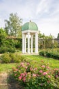 Arbor in a rose garden Royalty Free Stock Photo