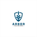 Shield Arbor Plant Logo Design