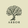 Arbor tree logo mark icon design