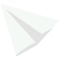 2D illustration of white paper airplane Royalty Free Stock Photo