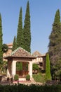 Arbour in Heneralife gardens, Alhambra, Spain Royalty Free Stock Photo