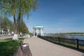 Arbour or rotunda on the Volga embankment. Yaroslavl. Russia Royalty Free Stock Photo