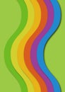 abstract pattern colorful curves rainbow style graphic design with drop shadow effect Royalty Free Stock Photo