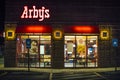 Arbys restaurant at night interior view side