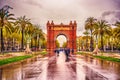 The Arc de Triomf, Arco de Triunfo in Spanish, a triumphal arc in the city of Barcelona, in Catalonia, Spain