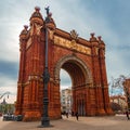 Arc de Triomf or Arco de Triunfo in Spanish - triumphal arch in the city of Barcelona in Catalonia