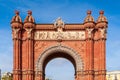Arc de Triomf, Barcelona is a triumphal arch in Catalonia, Spain. Royalty Free Stock Photo
