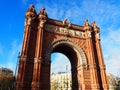 Arc de Triomf in the city of Barcelona