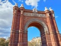 The Arc de Triomf by Josep Vilaseca Casanovas on Passeig de Lluis Companys street in Barcelona, Spain