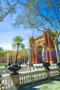 Arc de Triomf square Barcelona city Catalonia Royalty Free Stock Photo